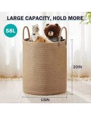 Beige cotton rope basket