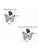 Home Decoration Flower Butterfly Wing Wall Stickers For Girls Bedroom Photo