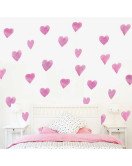 Home Wall Decoration Self Adhesive Pink 5d Stickers Heart Design
