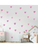 Home Wall Decoration Self Adhesive Pink 5d Stickers Heart Design