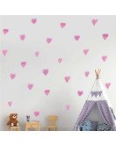 Home Wall Decoration Self Adhesive Pink 5d Stickers Heart Design