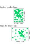 Girls Room Decoration Self Adhesive 3d Fairy Light Wall Switch Sticker - Green Only