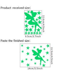 Girls Room Decoration Self Adhesive 3d Fairy Light Wall Switch Sticker - Green Only