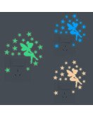 Girls Room Decoration Self Adhesive 3d Fairy Light Wall Switch Sticker - Green Only