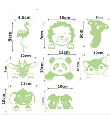 Girls Room Decoration Self Adhesive 3d Fairy Light Wall Switch Sticker - Green Only